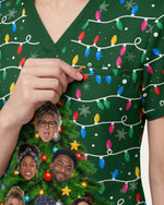 Personalized Photo Night Shift Crew Christmas Tree Funny Gift For Nurse Coworker Top