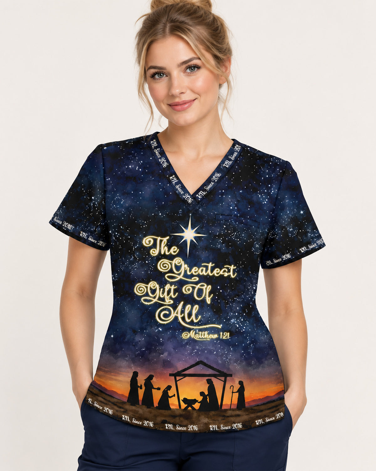 Personalized Job Title And Year The Greatest Of All Jesus Christian Christmas Gift For Nurse Top