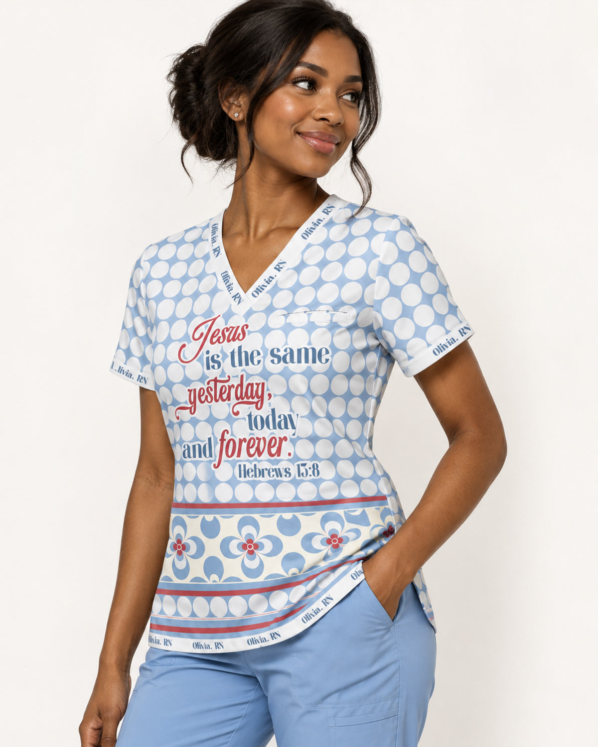 Personalized Name Jesus Is The Same Yesterday Today And Forever Christian Gift For Nurse Top