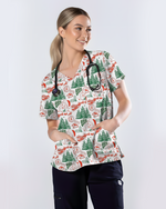 Funny Ho Ho Ho Babies Christmas Scrub Top