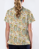 Floral Tooth Sunflower Dental Assistant Scrub Top
