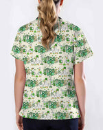 Lucky Goose Nurse Shamrock Scrub Top