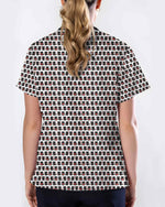 Cute Black Cat Heart Scrub Top