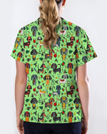 Dachshund Christmas Holiday Nursing Scrub Top