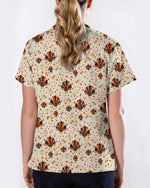Thanksgiving Turkey Fall Scrub Top