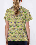 Festive Mardi Gras Typography Nurse Scrub Top