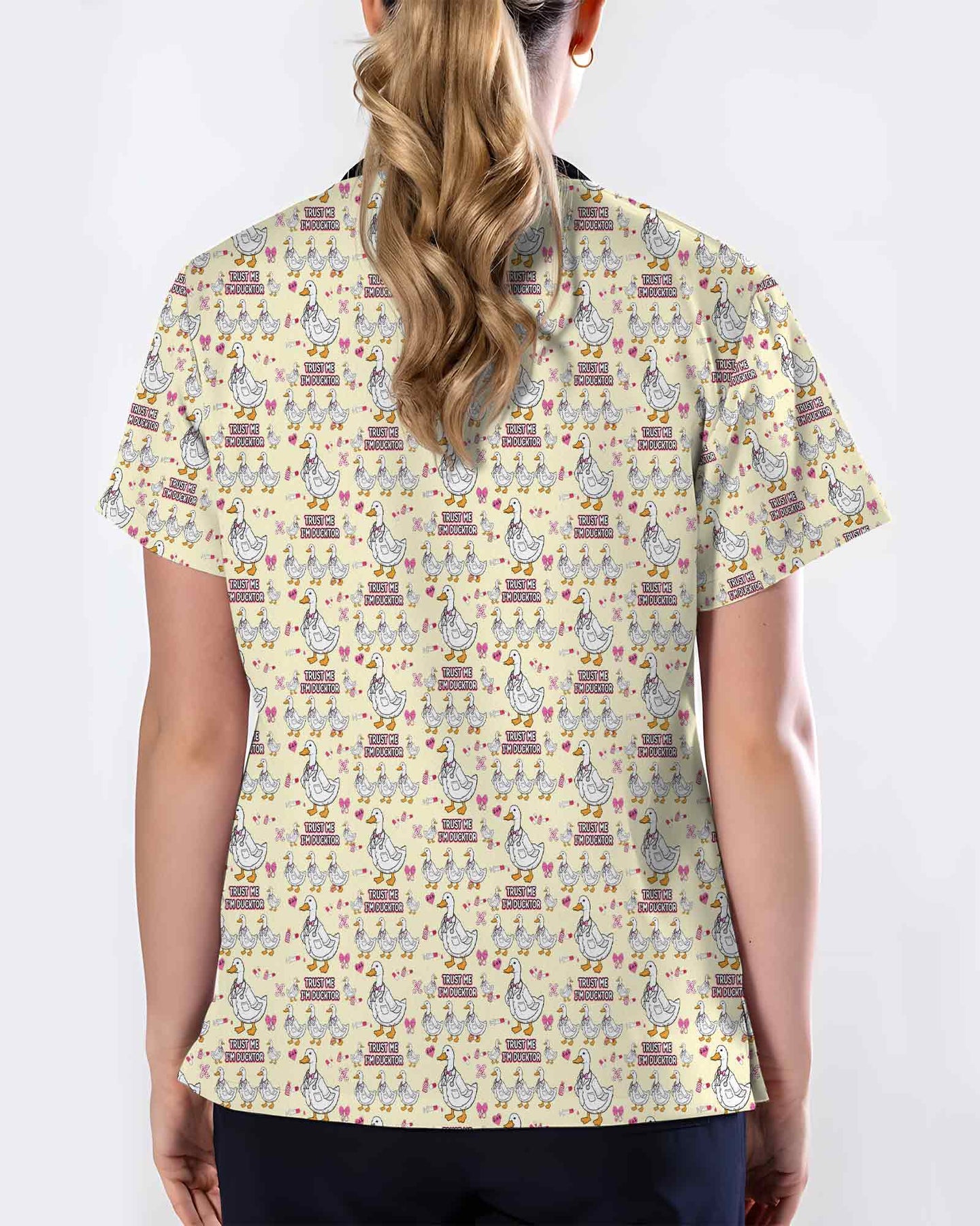 Funny Yellow Ducktor Scrub Top