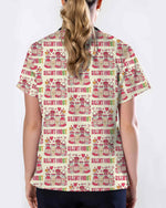 Funny Silent Night Valentine Nurse Scrub Top