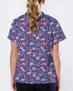 Little Dino Dreams Women Scrub Top