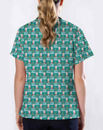Christmas Nurse Snowman Scrub Top