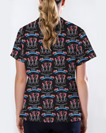 Patriotic 250 Years of Independence Healthcare Scrub Top
