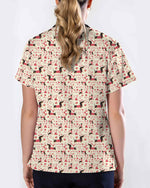 Dachshund Valentine Heart Scrub Top