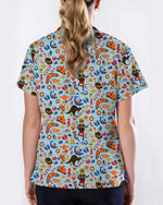 Australian Summer Beach Scrub Top