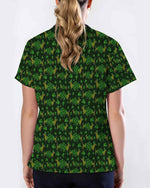 Green St. Patrick's Day Dachshund Scrub Top