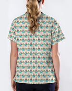 Cute Snowman Christmas Medical Nurse Scrub Top