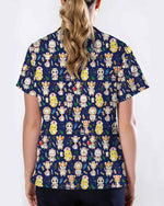 Cute Nurse Animals Scrub Top