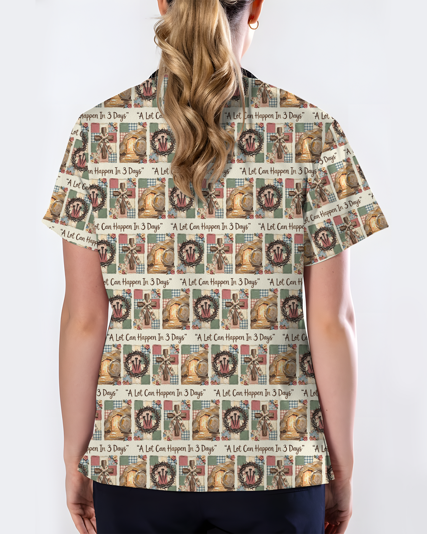 A Lot Can Happen In 3 Days Scrub Top