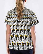 Cute Doctor Duck Cartoon Healthcare Scrub Top