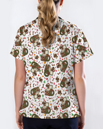 Cute Christmas Dog Medical Scrub Top