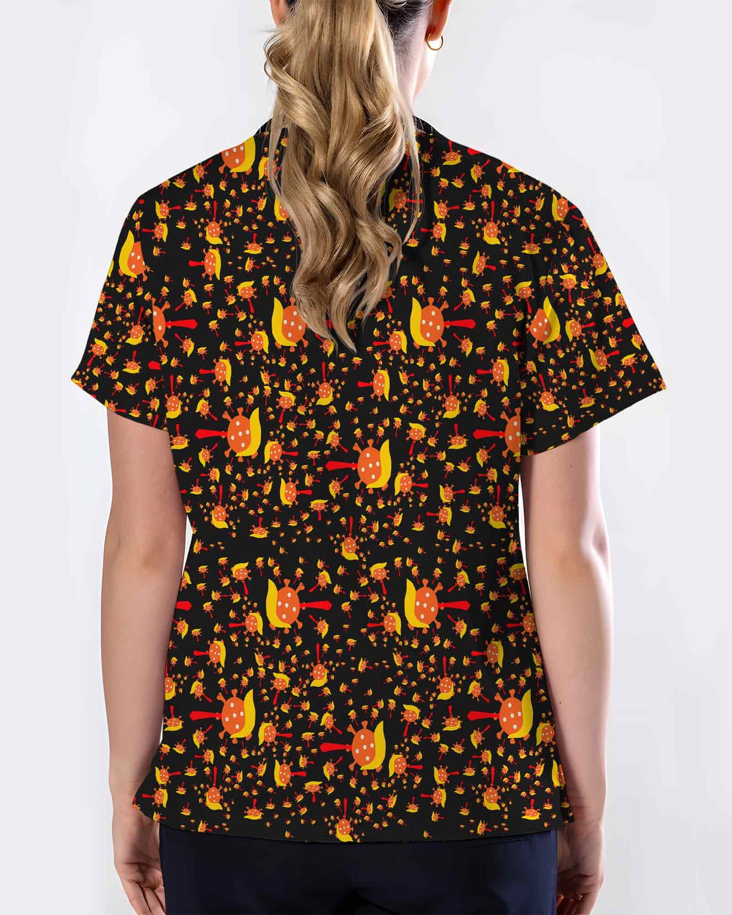 Awareness Over Ignorance Cartoon Virus Scrub Top