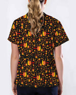 Awareness Over Ignorance Cartoon Virus Scrub Top