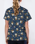 Cute Dental Christmas Scrub Top