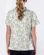 Funny Snowman Pain Scale Christmas Nursing Scrub Top