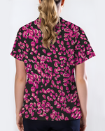 Pink Rose Petals All Over Scrub Top
