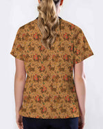 Funny Thanksgiving Dachshund Scrub Top