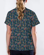 Funny Christmas Kangaroo Holiday Medical Scrub Top