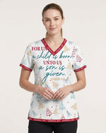 Personalized Name For Unto Us A Child Is Born Unto Us A Son Is Given Christmas Gift For Nurse Top