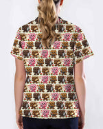 Cute Cartoon Heart Medical Scrub Top