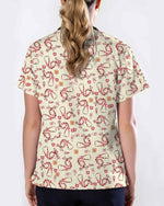 Floral Stethoscope Valentine Medical Scrub Top