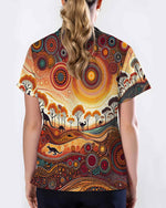 Aboriginal Indigenous Art Outback Wildlife Scrub Top