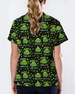 Lucky Shamrock Nurse Medical Scrub Top