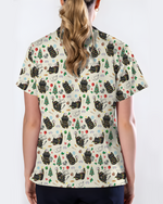 Cute Black Cat Christmas Medical Scrub Top