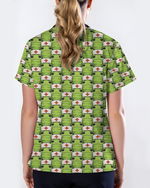 Adorable Green Froggy Medical Scrub Top