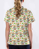 Adorable Cat Lover Nurse Scrub Top