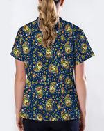 Cute Christmas Avocado Medical Scrub Top