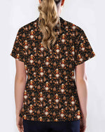 Fall Harvest Gnomes Scrub Top