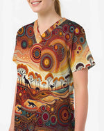 Aboriginal Indigenous Art Outback Wildlife Scrub Top