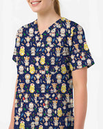 Cute Nurse Animals Scrub Top