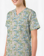 Watercolor Mallard Duck Pond Nurse Scrub Top