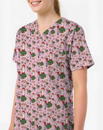 Funny Christmas Goose Holiday Nurse Scrub Top