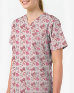 Pink Coquette Bow Nurse Life Scrub Top
