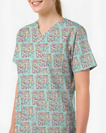 Pastel Medical Tools Medical Scrub Top