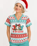 Personalized Text Joy To The World Jesus Christmas Gift For Nurse Top
