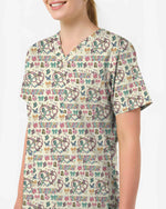 Lovely "You Give Me Butterflies" Nurse Valentine Scrub Top