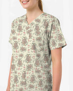 Cute Hugging Koala Valentine Scrub Top