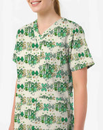 St. Patrick's Day Lucky Nursing Scrub Top